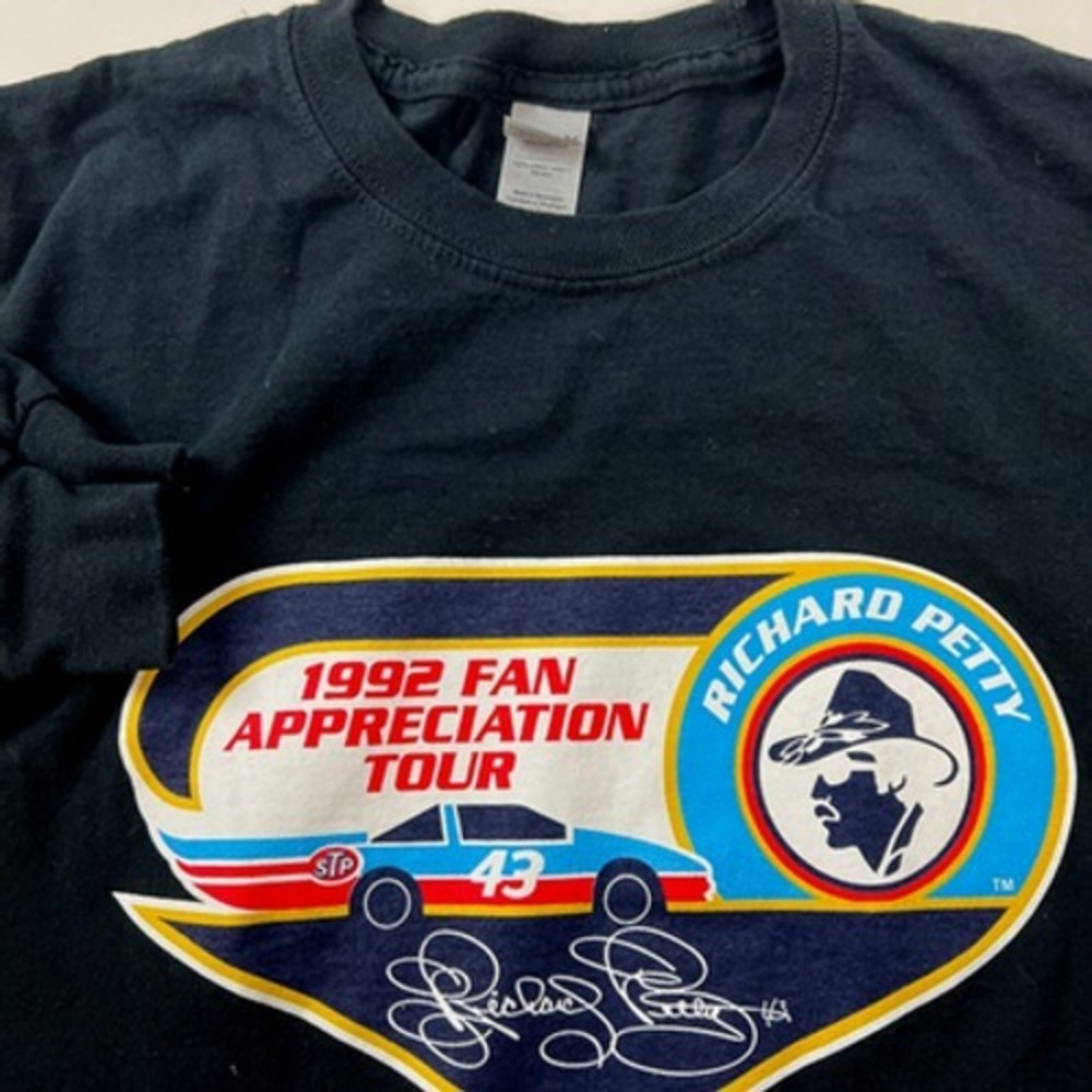 Vintage Mens Blue 1992 Fan Appreciation Tour‎ Richard Petty Long Sleeve Tee L
